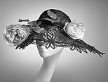 Picture hat, Sally Victor (American, 1905–1977), horsehair, straw, silk, American